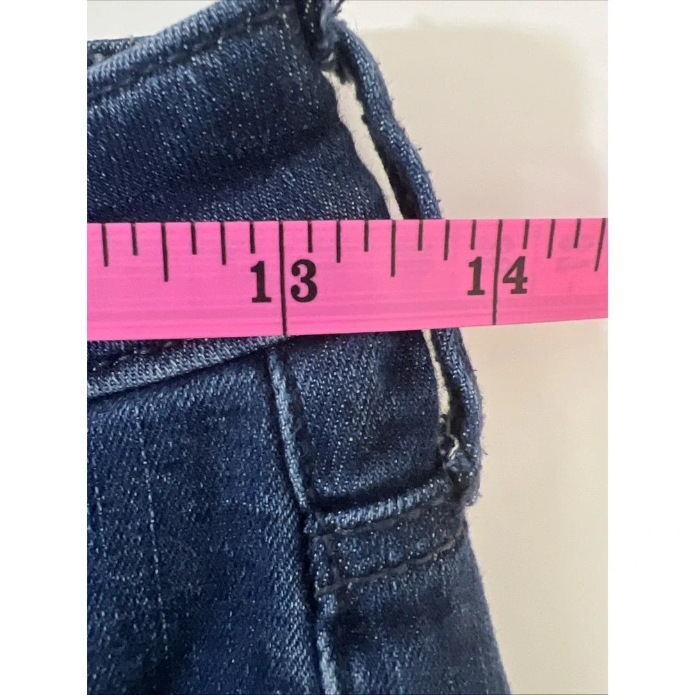 Hollister Jeans Size 7L W28 L31 Womens Ultra High Rise Super‎ Skinny Dark Denim - Picture 5 of 7